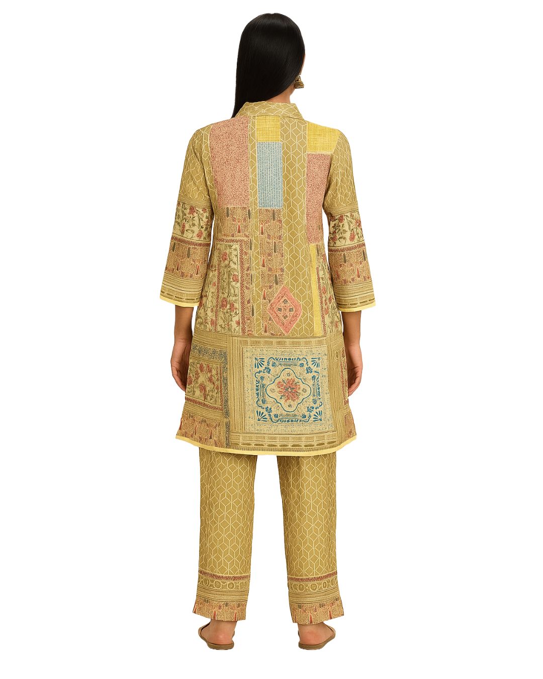 Elegant Printed Muslin Cord Set – Soft Ethnic Wear for Women