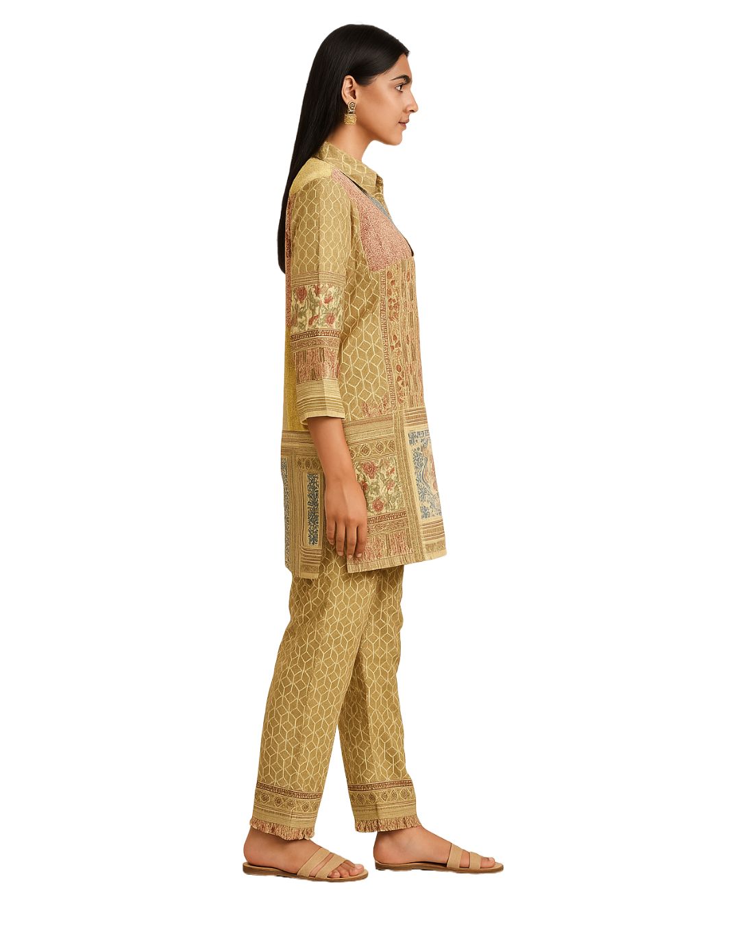 Elegant Printed Muslin Cord Set – Soft Ethnic Wear for Women